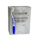 Набор антибактериальных зубных щеток с ионами серебра Nano Silver Pro голубой, 12 шт
