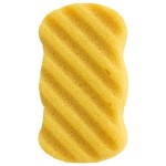 Волнистая мочалка для лица и тела живительная желтая (конжак с куркумой) Sponge wave yellow