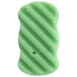 Волнистая мочалка для лица и тела антицеллюлитная зеленая (конжак с экстрактом зеленого чая) Sponge wave green